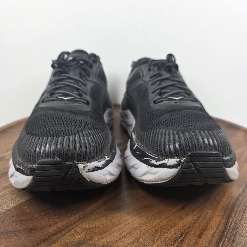 Hoka One One Bondi 7 Womens Black And White Size 9.5 Athletic Shoes 1110519 BWHT - Picture 4 of 12